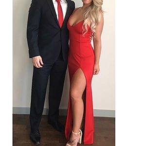 Red formal dress